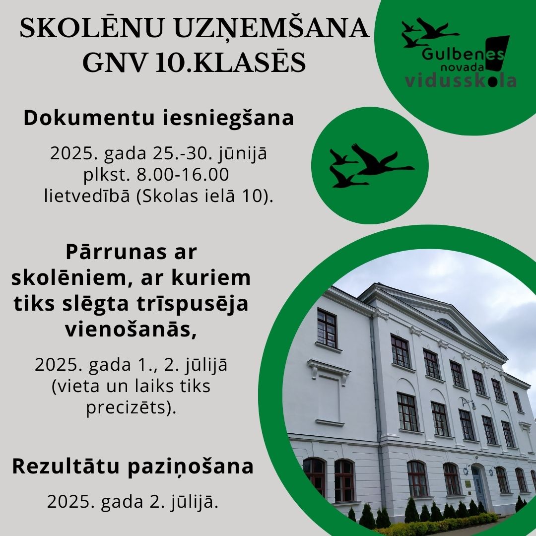 Par uzņemšanu 10. klasē