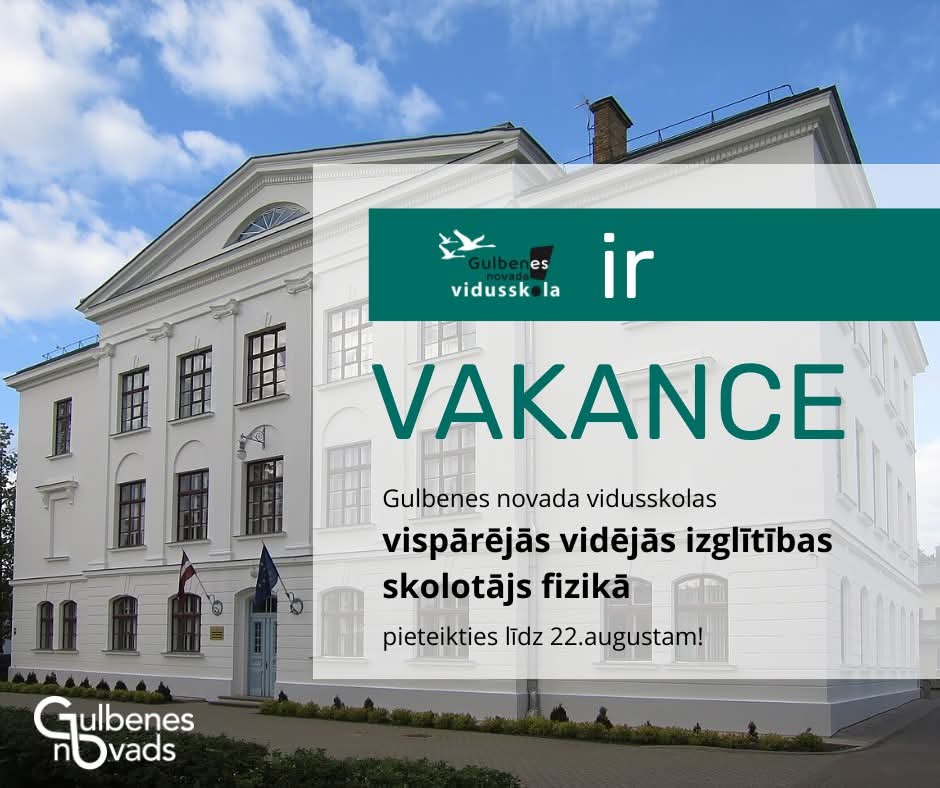 Meklējam kolēģi – fizikas skolotāju!